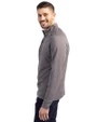 Washington Nationals Mono Cutter & Buck Adapt Eco Knit Heather Mens Quarter Zip Pullover Black Heather Side