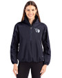 Cleveland Guardians Mono Cutter & Buck Charter Eco Recycled Womens Anorak Jacket Navy Blue Front