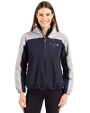Atlanta Braves Mono Cutter & Buck Charter Eco Recycled Womens Anorak Jacket Navy Blue/Polished Front