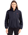 New York Jets Americana - Cutter & Buck Charter Eco Recycled Womens Anorak Jacket Navy Blue Front