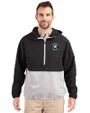 Houston Astro Mono Cutter & Buck Charter Eco Recycled Mens Anorak Jacket Black/Polished Front