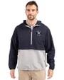 Houston Astro Mono Cutter & Buck Charter Eco Recycled Mens Anorak Jacket Navy Blue/Polished Front