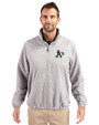 Athletics Mono Cutter & Buck Charter Eco Recycled Mens Full-Zip Jacket Polished Medium Gray Front