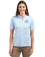 Philadelphia Phillies Mono Cutter & Buck Virtue Eco Pique Stripe Recycled Womens Top Atlas Light Blue Front