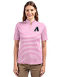 Arizona Diamondbacks Mono Cutter & Buck Virtue Eco Pique Stripe Recycled Womens Top Gelato Fuchsia Front