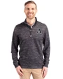 Arizona Diamondbacks Mono Cutter & Buck Traverse Stretch Eco Camo Print Quarter Zip Mens Big and Tall Pullover Black Front