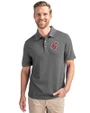 Washington State Cougars Cutter & Buck Advantage Eco Tri-Blend Pique Mens Polo Elemental Grey Front