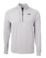 New York Jets Cutter & Buck Adapt Eco Knit Heather Mens Big & Tall Quarter Zip Pullover POH_MANN_HG 1