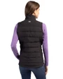 New York Mets Mono Cutter & Buck Evoke Hybrid Softshell Recycled Womens Full Zip Vest Black Back