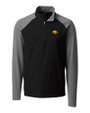 Iowa Hawkeyes Cutter & Buck Response Lightweight Hybrid Quarter Zip Mens Pullover Windbreaker Black Mannequin
