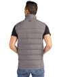 San Francisco Giants Mono Cutter & Buck Evoke Hybrid Softshell Recycled Mens Full Zip Vest Elemental Grey Back