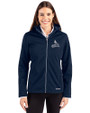 St. Louis Cardinals Mono Cutter & Buck Evoke Softshell Recycled Full Zip Womens Jacket Navy Blue Front