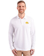 Iowa Hawkeyes Cutter & Buck Advantage Eco Tri-Blend Pique Mens Long Sleeve Polo White Front