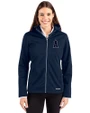 Los Angeles Angels Monochromatic Cutter & Buck Evoke Recycled Honeycomb Fleece Womens Full Zip Jacket Navy Blue Front