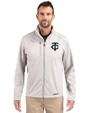 Minnesota Twins Mono Cutter & Buck Evoke Softshell Recycled Full Zip Mens Jacket CONCRETE Front
