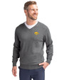 Iowa Hawkeyes Cutter & Buck Lakemont Tri-Blend Mens V-Neck Pullover Sweater Charcoal Heather Front