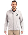 St. Louis Cardinals Mono Cutter & Buck Evoke Softshell Recycled Full Zip Mens Jacket CONCRETE Front