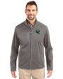 New York Jets NFL Helmet Cutter & Buck Evoke Softshell Recycled Full Zip Mens Jacket Elemental Grey Front