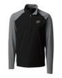 Purdue Boilermakers Cutter & Buck Response Lightweight Hybrid Quarter Zip Mens Pullover Windbreaker Black Mannequin