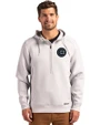 Chicago Cubs Mono Cutter & Buck Roam Epic Versatility Half Zip Recycled Mens Hooded Pullover Solitare Front