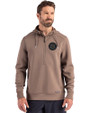 Seattle Mariners Mono Cutter & Buck Roam Epic Versatility Half Zip Recycled Mens Hooded Pullover Mushroom Front