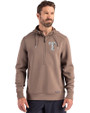 Texas Rangers Mono Cutter & Buck Roam Epic Versatility Half Zip Recycled Mens Hooded Pullover Mushroom Front