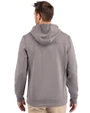 Cincinnati Reds Mono Cutter & Buck Roam Epic Versatility Half Zip Recycled Mens Hooded Pullover Elemental Grey Back