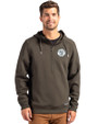 Milwaukee Brewers Mono Cutter & Buck Roam Epic Versatility Half Zip Recycled Mens Hooded Pullover Poplar Front