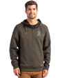 Los Angeles Angels Mono Cutter & Buck Roam Epic Versatility Half Zip Recycled Mens Hooded Pullover Poplar Front