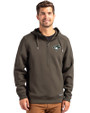 Toronto Blue Jays Mono Cutter & Buck Roam Epic Versatility Half Zip Recycled Mens Hooded Pullover Poplar Front