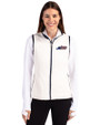 New York Jets Americana - Cutter & Buck Cascade Eco Fleece Womens Vest Shell/Navy Blue Front
