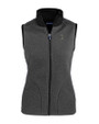South Florida Bulls Swinging Rocky Cutter & Buck Cascade Eco Fleece Womens Vest Elemental Grey/Black Mannequin