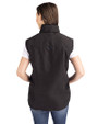 Washington Nationals Mono Cutter & Buck Charter Eco Recycled Full-Zip Womens Vest Black Back