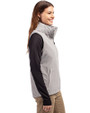 Cleveland Guardians Mono Cutter & Buck Charter Eco Recycled Full-Zip Womens Vest Polished Medium Gray Side