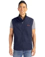 New York Jets Americana - Cutter & Buck Charter Eco Recycled Mens Full-Zip Vest Navy Blue Front