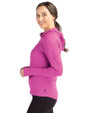 New York Mets Mono Cutter & Buck Daybreak Eco Recycled Womens Half Zip Hoodie Gelato Fuchsia Side