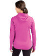 Philadelphia Phillies Mono Cutter & Buck Daybreak Eco Recycled Womens Half Zip Hoodie Gelato Fuchsia Back