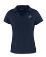Los Angeles Dodgers Mono Cutter & Buck Daybreak Eco Recycled Womens V-neck Polo Navy Blue Mannequin