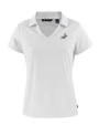 Los Angeles Dodgers Mono Cutter & Buck Daybreak Eco Recycled Womens V-neck Polo White Mannequin