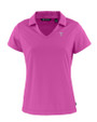 Texas Rangers Mono Cutter & Buck Daybreak Eco Recycled Womens V-neck Polo Gelato Fuchsia Mannequin