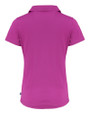 Texas Rangers Mono Cutter & Buck Daybreak Eco Recycled Womens V-neck Polo Gelato Fuchsia Mannequin Back