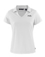 Atlanta Braves Mono Cutter & Buck Daybreak Eco Recycled Womens V-neck Polo White Mannequin