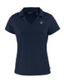 Toronto Blue Jays Mono Cutter & Buck Daybreak Eco Recycled Womens V-neck Polo Navy Blue Mannequin