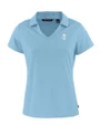 Minnesota Twins Mono Cutter & Buck Daybreak Eco Recycled Womens V-neck Polo Atlas Light Blue Mannequin