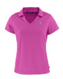 Seattle Mariners Mono Cutter & Buck Daybreak Eco Recycled Womens V-neck Polo Gelato Fuchsia Mannequin