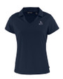 St. Louis Cardinals Mono Cutter & Buck Daybreak Eco Recycled Womens V-neck Polo Navy Blue Mannequin