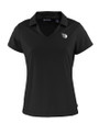 Cleveland Guardians Mono Cutter & Buck Daybreak Eco Recycled Womens V-neck Polo Black Mannequin