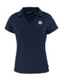 Milwaukee Brewers Mono Cutter & Buck Daybreak Eco Recycled Womens V-neck Polo Navy Blue Mannequin