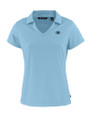 Cincinnati Reds Mono Cutter & Buck Daybreak Eco Recycled Womens V-neck Polo Atlas Light Blue Mannequin