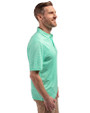 Washington Nationals Mono Cutter & Buck Forge Eco Double Stripe Stretch Recycled Mens Polo Fresh Mint/White Side